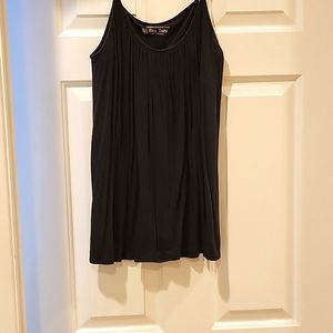 Bra Top sleeveless black gathered summer top